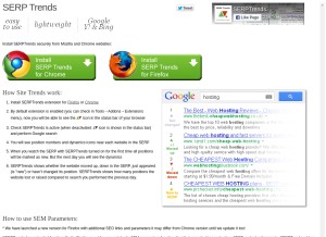 How serptrends.com looks like on a tablet such as an iPad.