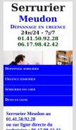 How serrurier-meudon.aoz-artisans.fr looks like on a mobile device such as an iPhone.