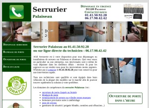How serrurier-palaiseau-91120.fr looks like on a tablet such as an iPad.