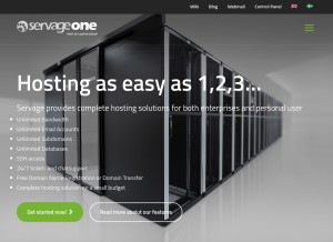 How servage.net looks like on a tablet such as an iPad.