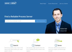 How serve-now.com looks like on a tablet such as an iPad.