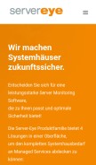 How server-eye.de looks like on a mobile device such as an iPhone.