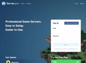 How server.pro looks like on a tablet such as an iPad.