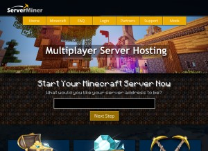 How serverminer.com looks like on a tablet such as an iPad.