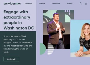 How service-now.com looks like on a tablet such as an iPad.