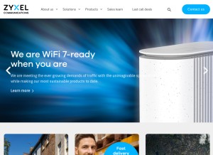 How service-provider.zyxel.com looks like on a tablet such as an iPad.