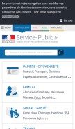 How service-public.fr looks like on a mobile device such as an iPhone.
