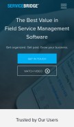How servicebridge.com looks like on a mobile device such as an iPhone.