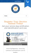 How servicedogcertifications.org looks like on a mobile device such as an iPhone.