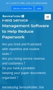 How servicefolder.com looks like on a mobile device such as an iPhone.
