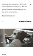 How serviceplan.com looks like on a mobile device such as an iPhone.