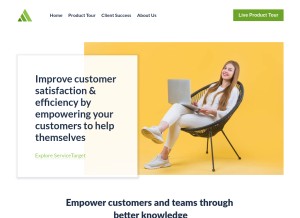 How servicetarget.com looks like on a tablet such as an iPad.