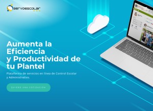 How servoescolar.mx looks like on a tablet such as an iPad.