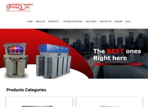 How servovoltagestabilizer.com looks like on a tablet such as an iPad.