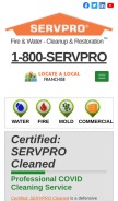 How servpro.com looks like on a mobile device such as an iPhone.