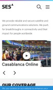 How ses.com looks like on a mobile device such as an iPhone.