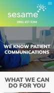 How sesamecommunications.com looks like on a mobile device such as an iPhone.