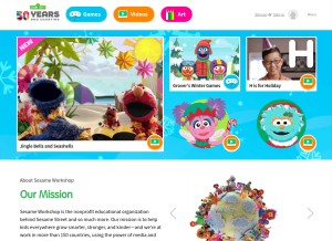 How sesamestreet.org looks like on a tablet such as an iPad.