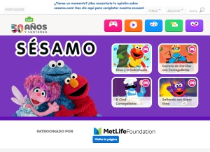 How sesamo.com looks like on a tablet such as an iPad.