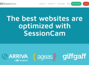 How sessioncam.com looks like on a tablet such as an iPad.