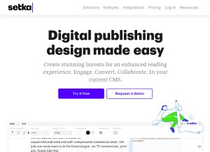 How setka.io looks like on a tablet such as an iPad.