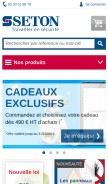 How seton.fr looks like on a mobile device such as an iPhone.