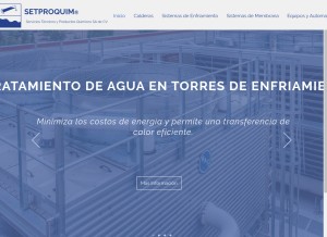 How setproquim.mx looks like on a tablet such as an iPad.