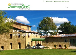 How settimaneverdi.com looks like on a tablet such as an iPad.