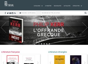 How seuil.com looks like on a tablet such as an iPad.