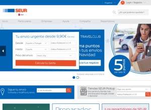 How seur.com looks like on a tablet such as an iPad.