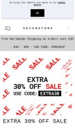 How sevenstore.com looks like on a mobile device such as an iPhone.