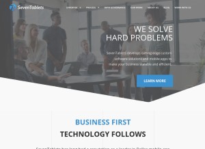 How seventablets.com looks like on a tablet such as an iPad.