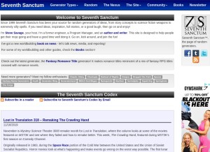 How seventhsanctum.com looks like on a tablet such as an iPad.