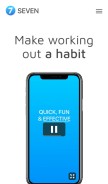 How sevenworkouts.com looks like on a mobile device such as an iPhone.