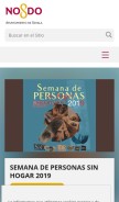How sevilla.org looks like on a mobile device such as an iPhone.