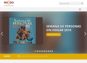 How sevilla.org looks like on a tablet such as an iPad.