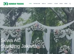 How sewaac.id looks like on a tablet such as an iPad.