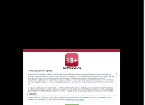 How sex-cam-show.com looks like on a tablet such as an iPad.