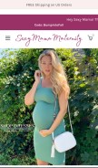 How sexymamamaternity.com looks like on a mobile device such as an iPhone.