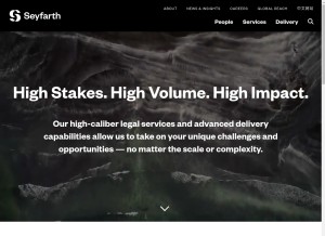 How seyfarth.com looks like on a tablet such as an iPad.