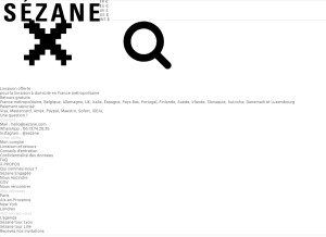 How sezane.com looks like on a tablet such as an iPad.