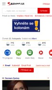 How seznam.cz looks like on a mobile device such as an iPhone.