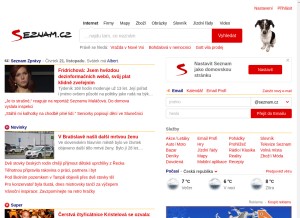 How seznam.cz looks like on a tablet such as an iPad.