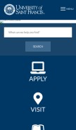 How sf.edu looks like on a mobile device such as an iPhone.