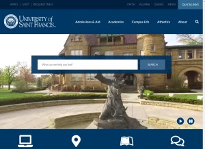 How sf.edu looks like on a tablet such as an iPad.
