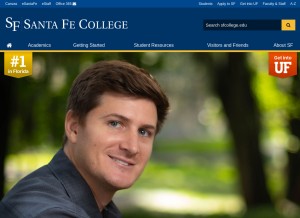 How sfcollege.edu looks like on a tablet such as an iPad.