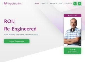 How sfdigital.co.uk looks like on a tablet such as an iPad.