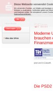 How sfirm.de looks like on a mobile device such as an iPhone.