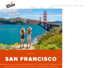 How sftravel.com looks like on a tablet such as an iPad.