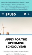 How sfusd.edu looks like on a mobile device such as an iPhone.